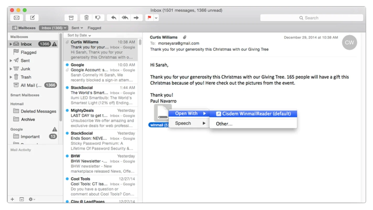 Cisdem WinmailReader for Mac - Streamline Your Email Reading