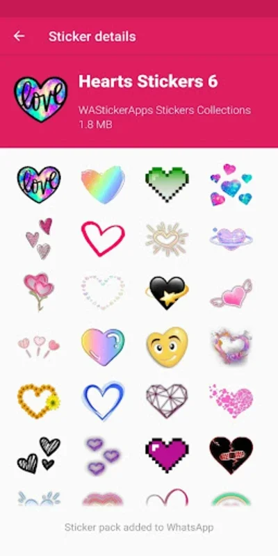 Stickers Hearts for Android - Express Love through Sticker Chat