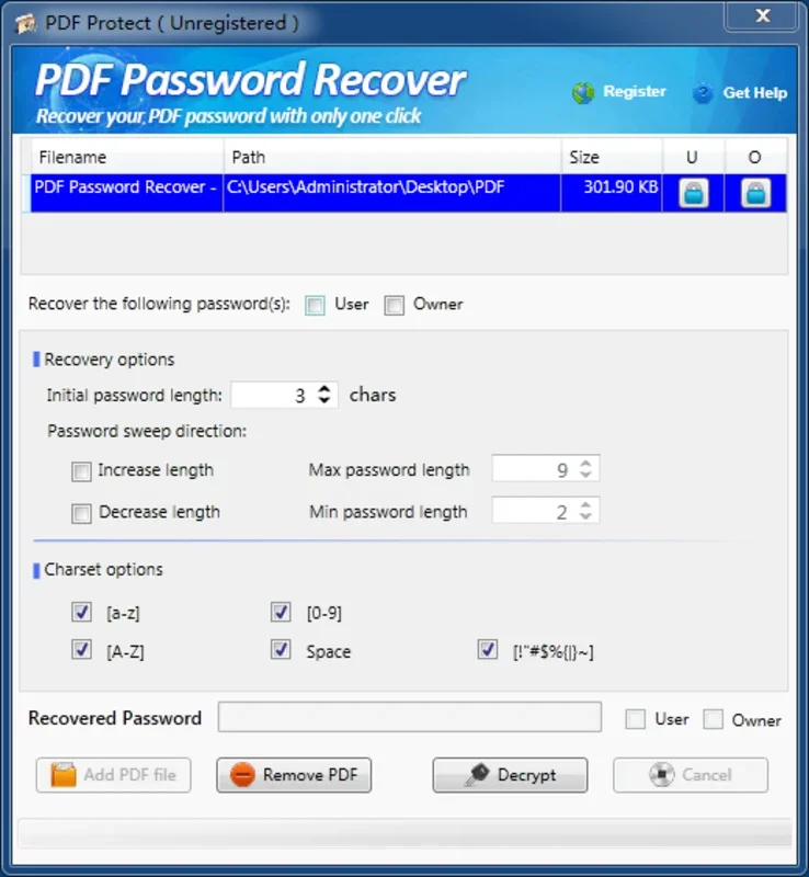 PDF Password Recover for Windows - Safely Remove Password Restrictions