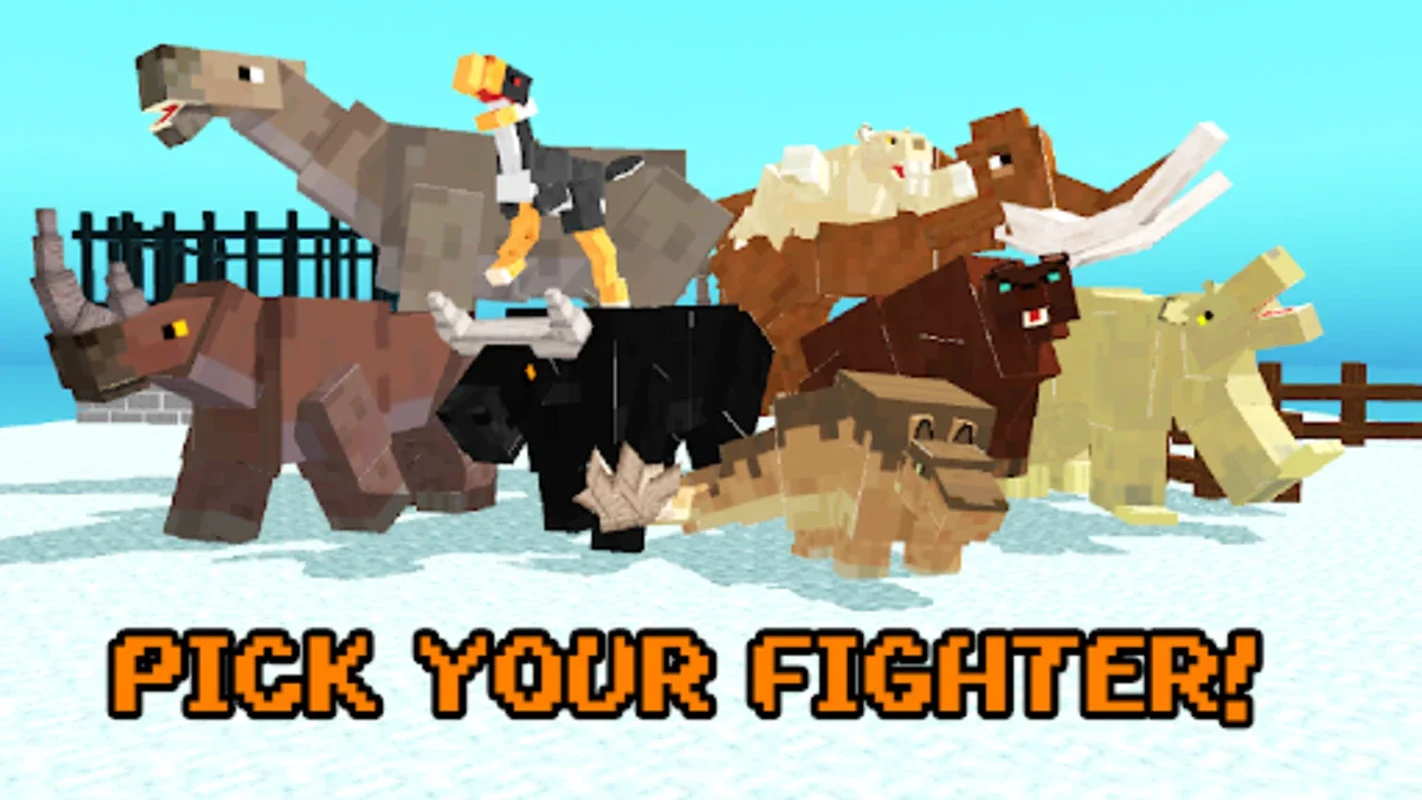 Blocky Dino Park Ice Age Arena for Android - Engaging Prehistoric Battles