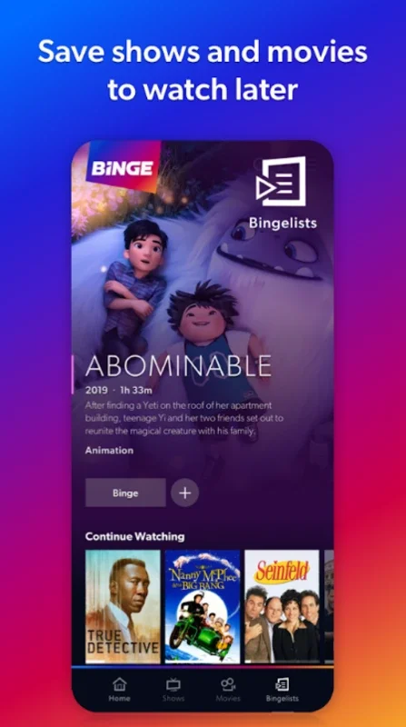 Binge for Android: Your Source for Movies and Shows