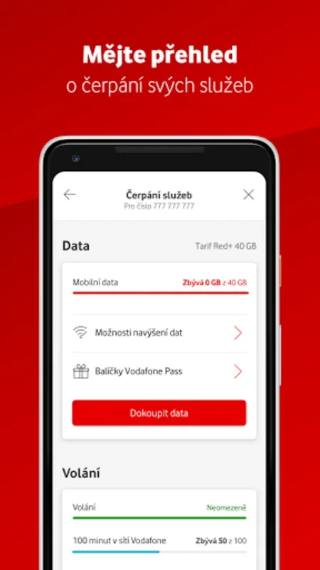 My Vodafone (CZ) for Android - Manage Mobile Services Easily