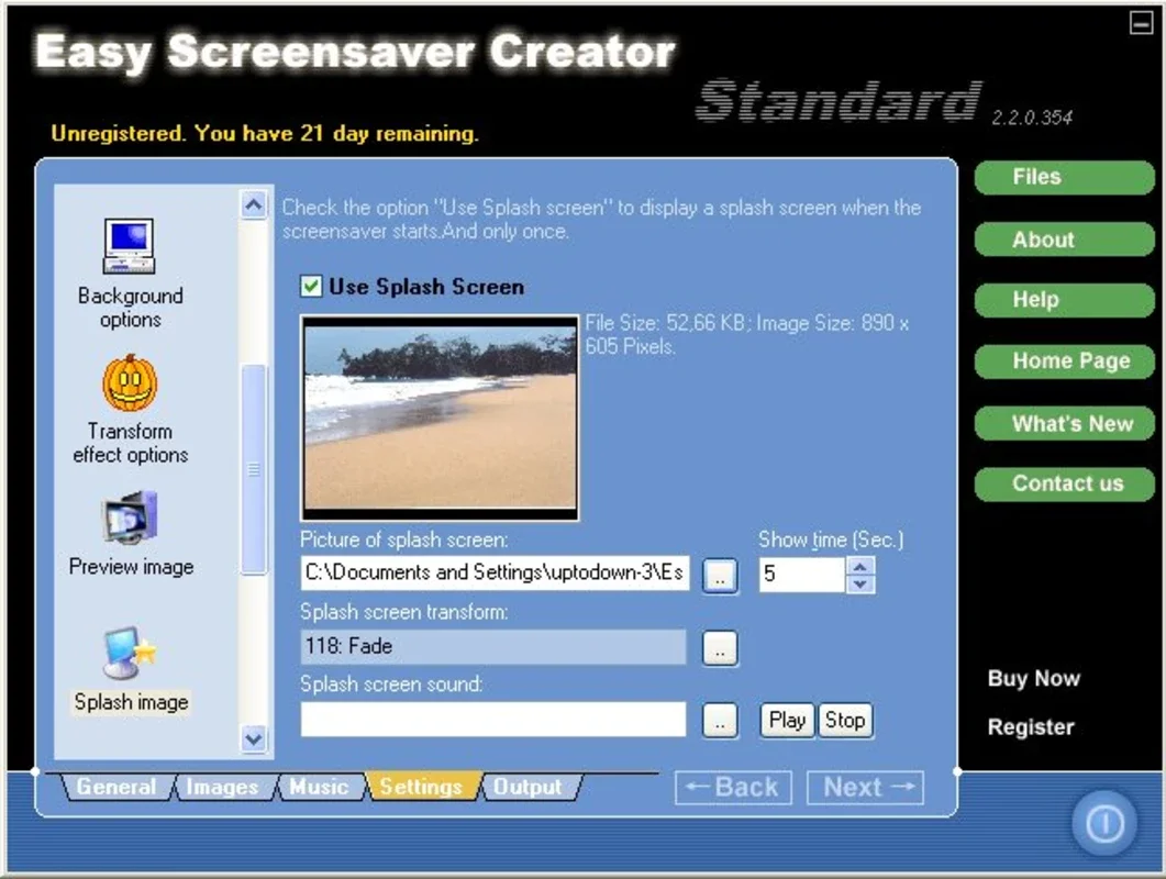 Easy Screensaver Creator Standard Edition for Windows - Create Custom Screensavers