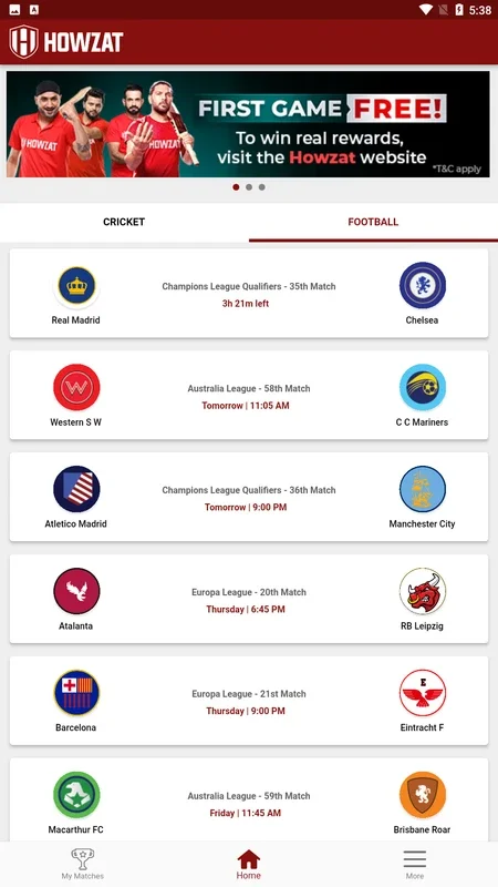 Howzat for Android - Create Fictional Teams