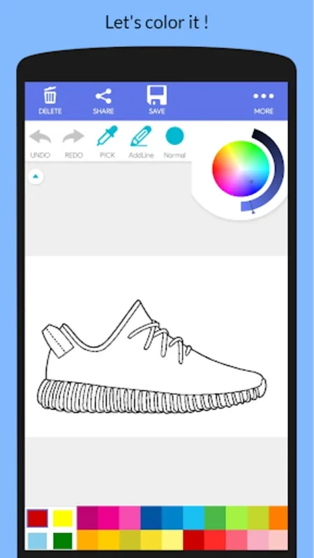 Cool Sneakers Coloring Book for Android - Relax and Create