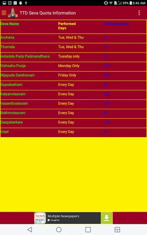 TTD Online Seva Booking for Android - Simplify Seva Reservations