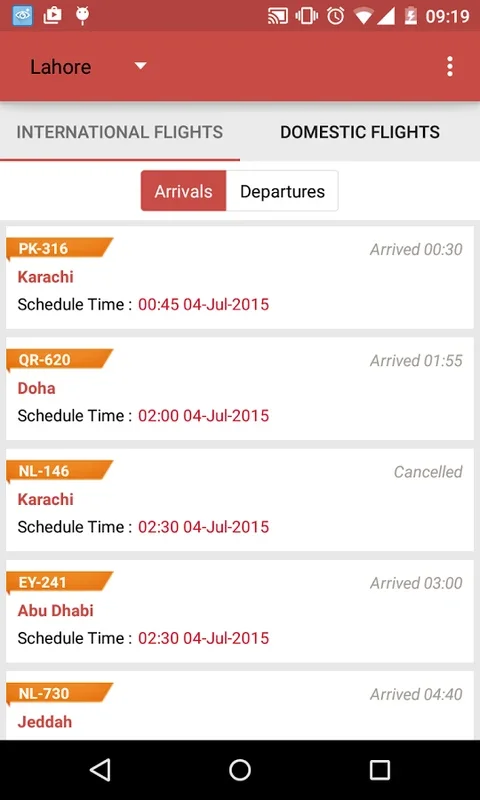 Pakistan Airports for Android - Real-Time Flight Updates