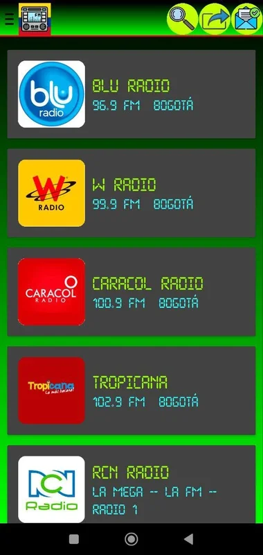 Emisoras de Colombia for Android: Diverse Radio Stations