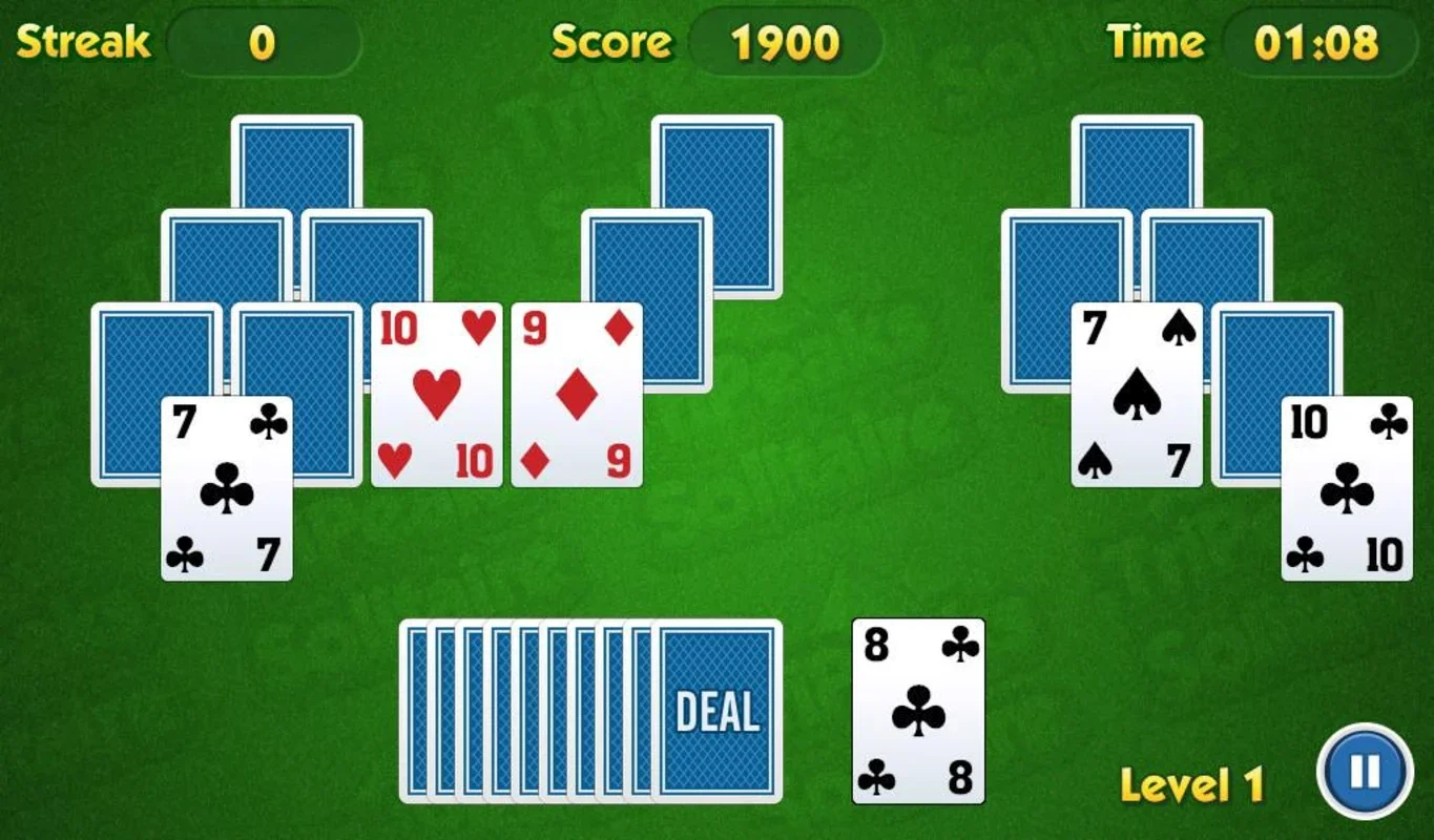 TriPeaks Solitaire Challenge for Android - No Downloading Needed