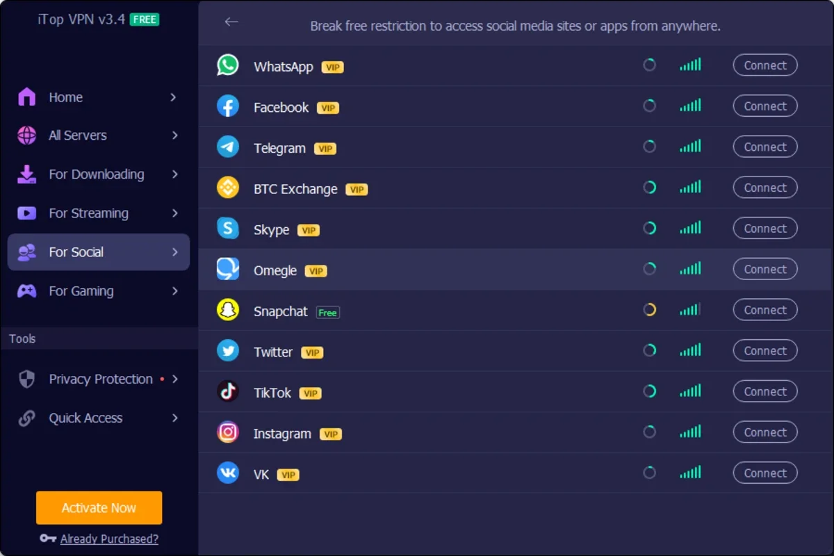 iTop VPN for Windows - Secure Anonymous Browsing