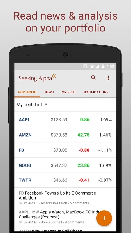 Seeking Alpha for Android - Investment Insights at Your Fingertips