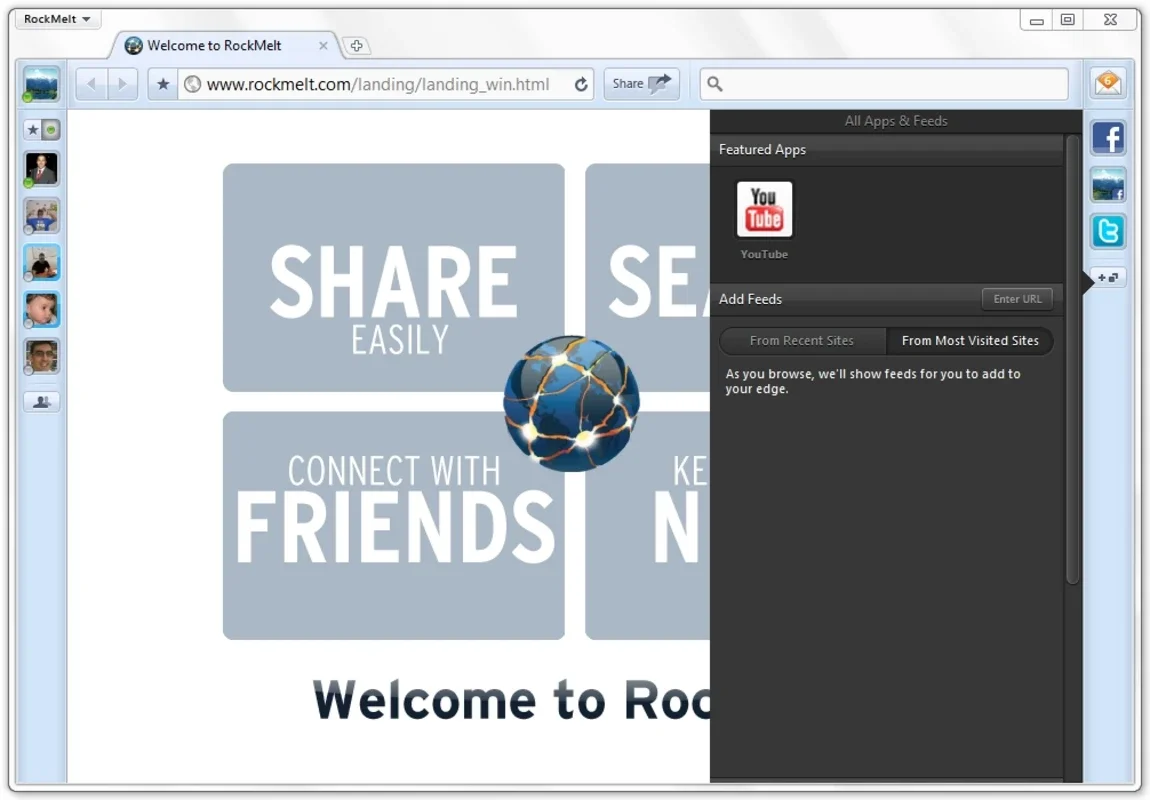 RockMelt for Mac - Seamless Facebook Integration