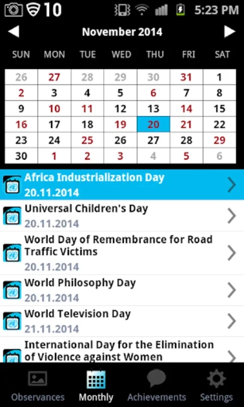 UN Calendar of Observances for Android - Stay Informed About UN Events