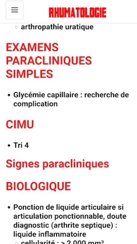 Rhumatologie for Android: Comprehensive Rheumatology App