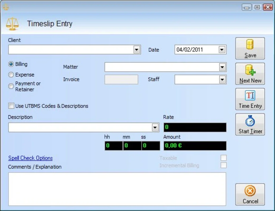 Legal Billing for Windows - Efficient Account Management for Legal Pros