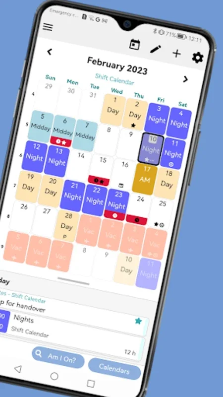 myShiftPlanner for Android - Ideal for Shift Workers