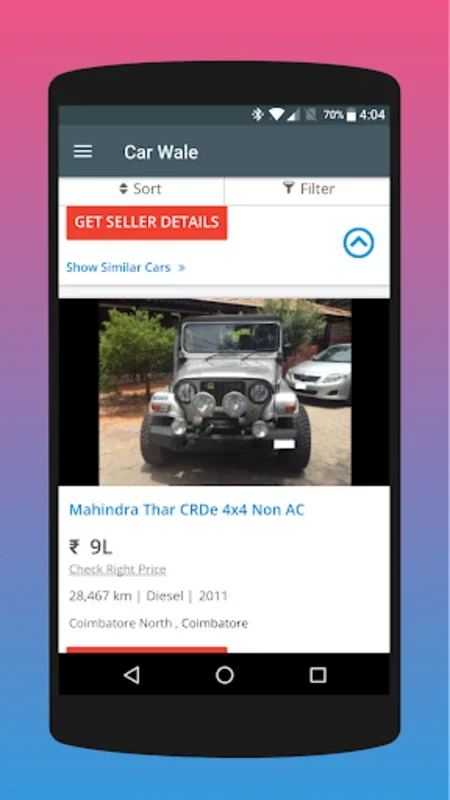 Used Cars in Tamil Nadu for Android: Easy Vehicle Search