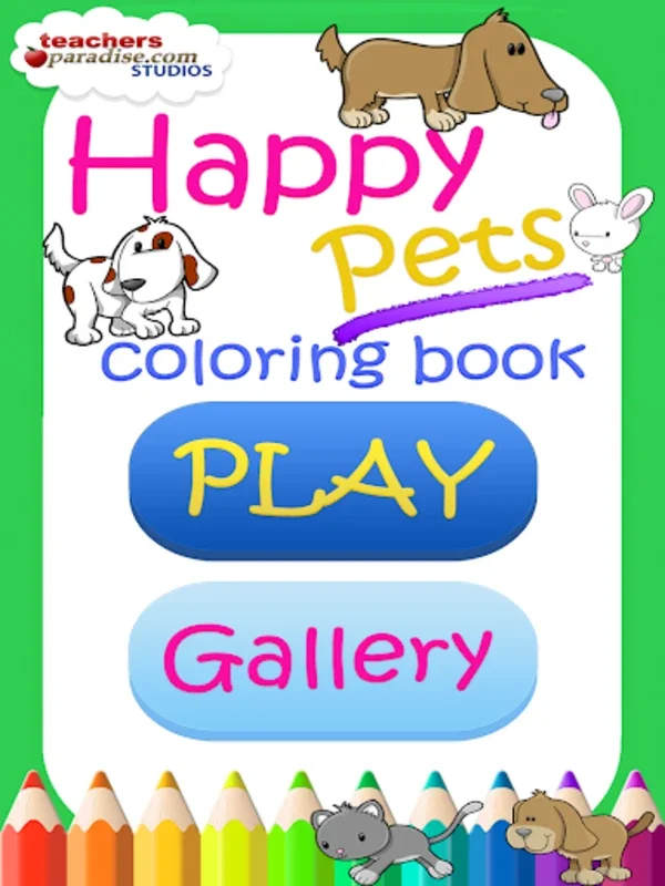 Dogs, Cats and Happy Pets Coloring Book for Android