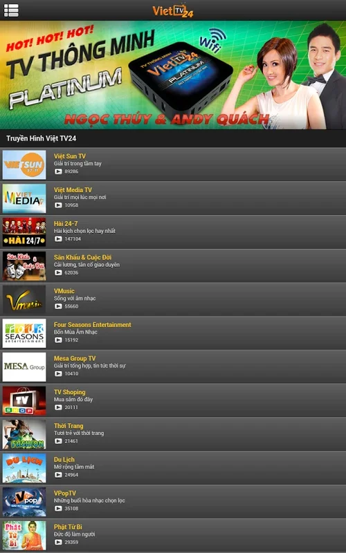 Viet TV24 for Android - Free Online TV for Vietnamese