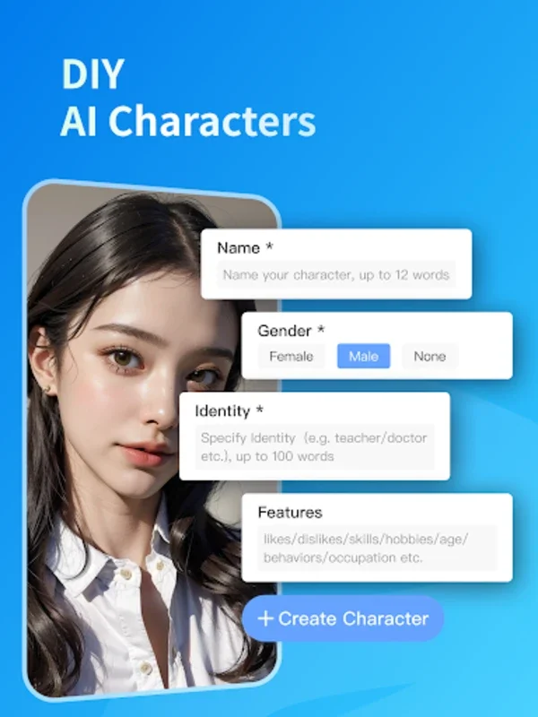 Hi.AI: Immersive AI Conversations and Character Creation on Android