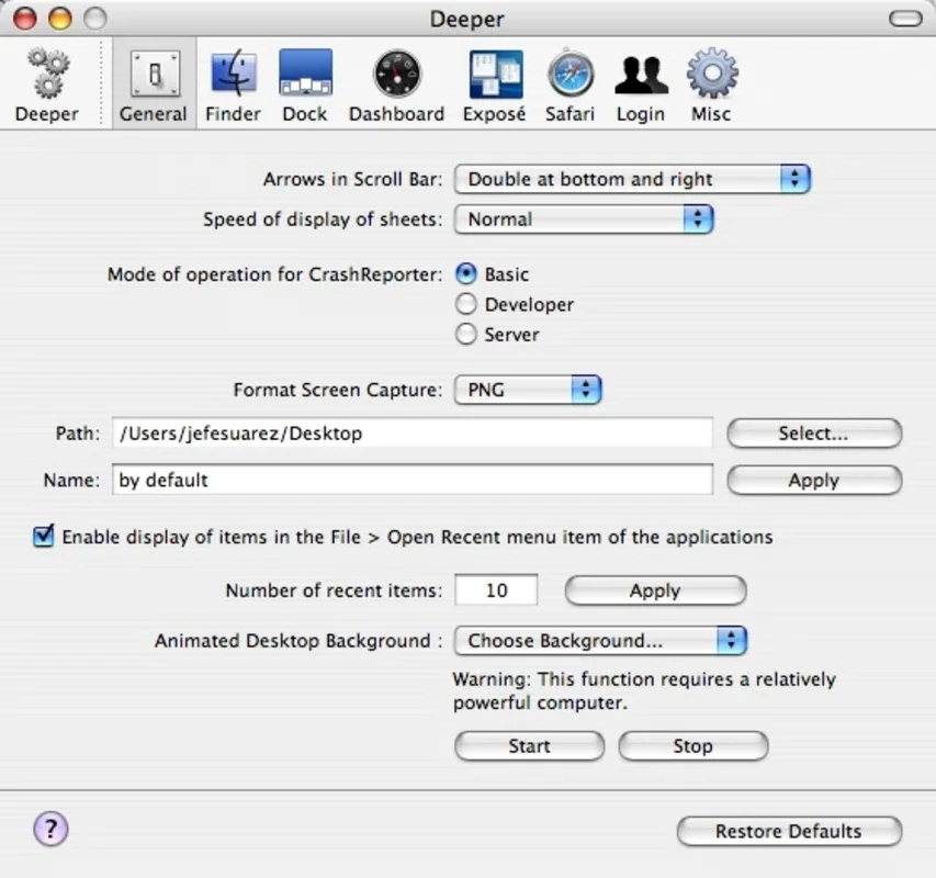 Deeper for Mac - Unlock Advanced Settings Easily