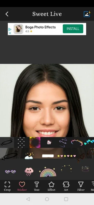 Sweet Live Filter Face Camera for Android - Photo Editing Made Easy