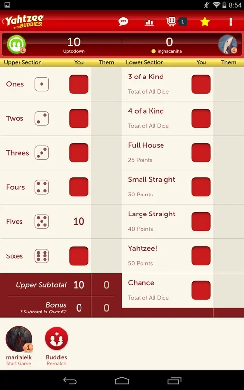 Yahtzee With Buddies for Android - Enjoy Addictive Dice Fun