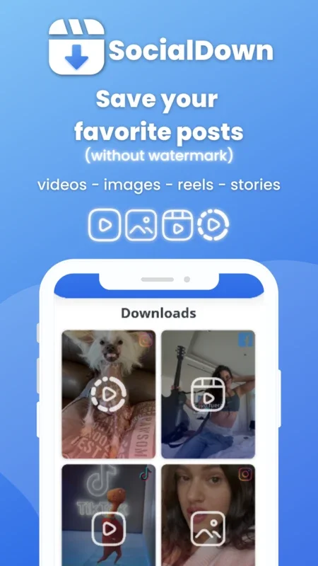 SocialDown: no watermark for Android - Enjoy Offline Video Viewing