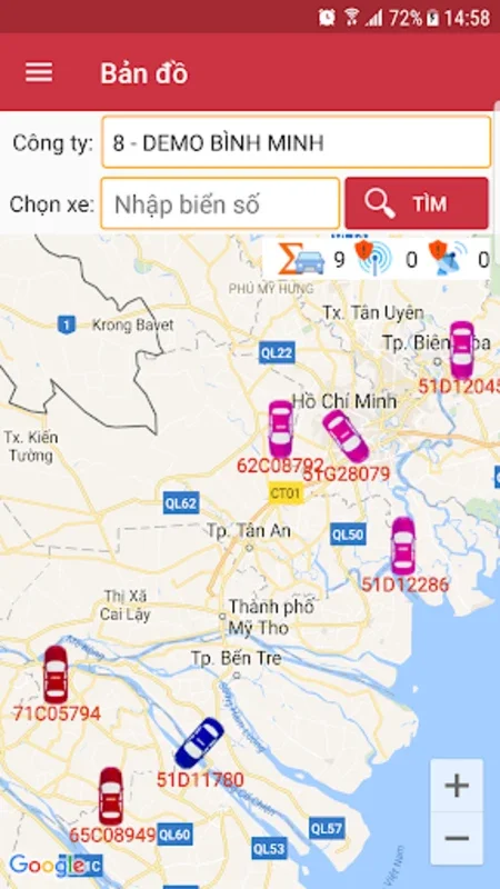 Bình Minh GPS for Android: Real-Time Vehicle Monitoring