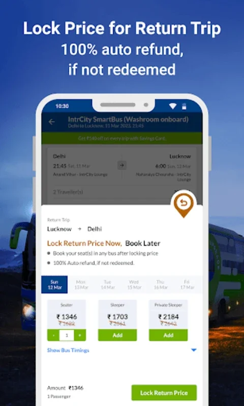 IntrCity: Bus Ticket Booking for Android - No Downloading Required