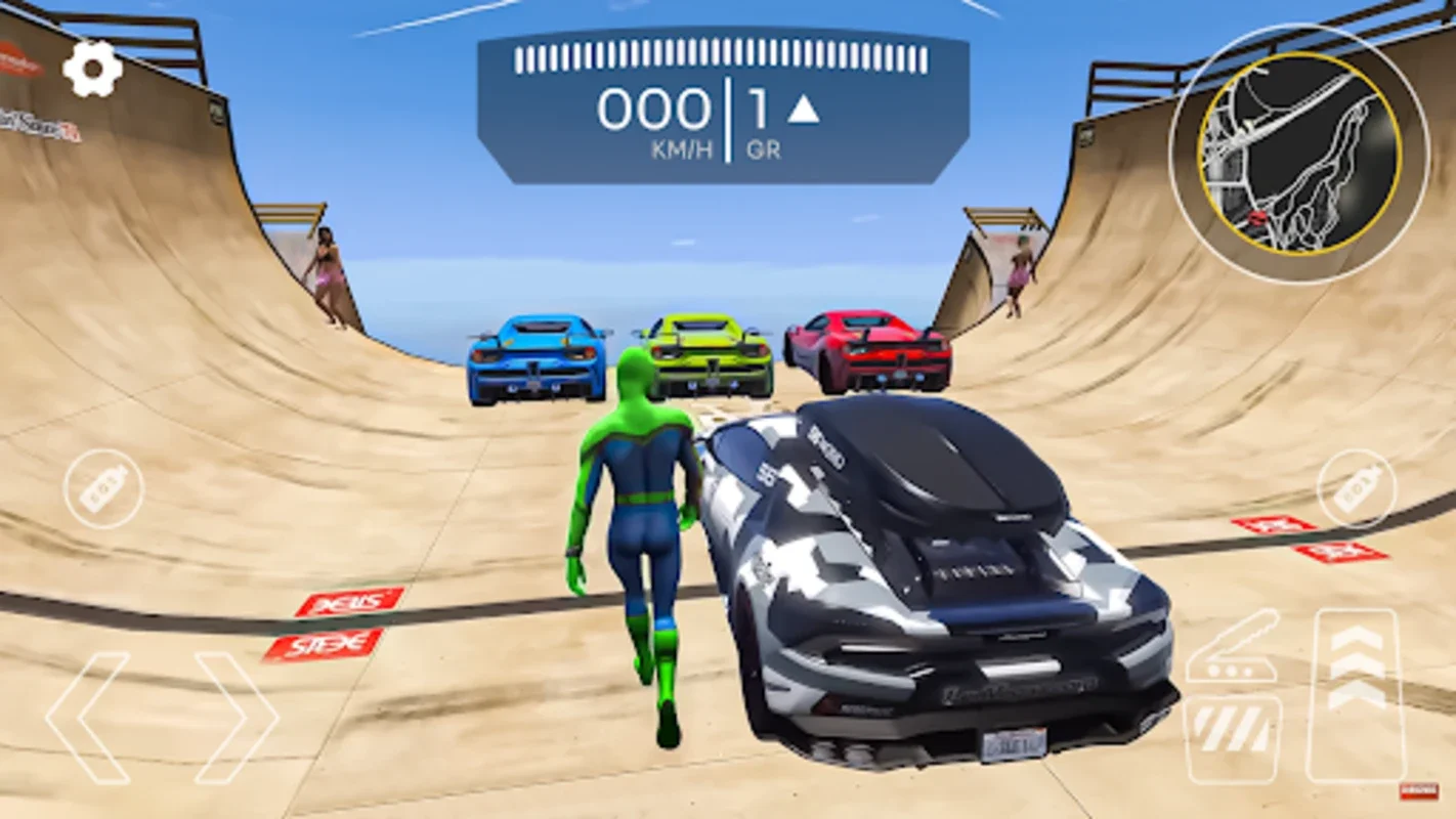 Superhero Car Mega Ramp Jump V for Android - Thrilling Stunt Driving