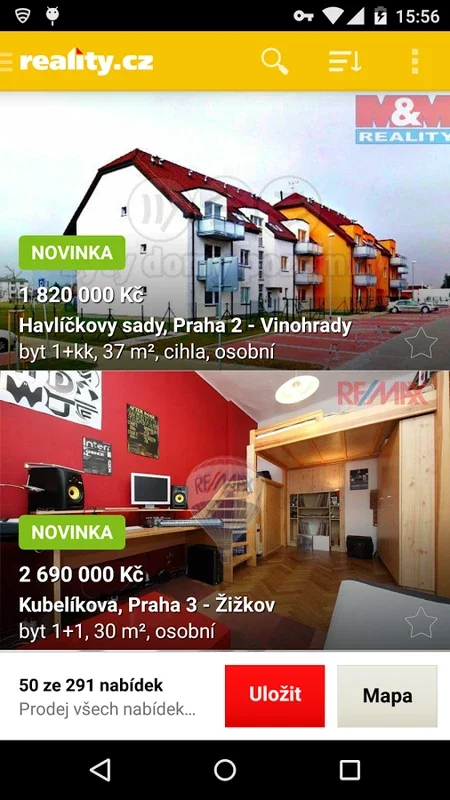 Reality.cz for Android: Streamlining Real Estate Searches