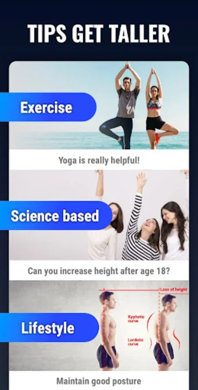 Height Increase: Android App for Natural Height Enhancement