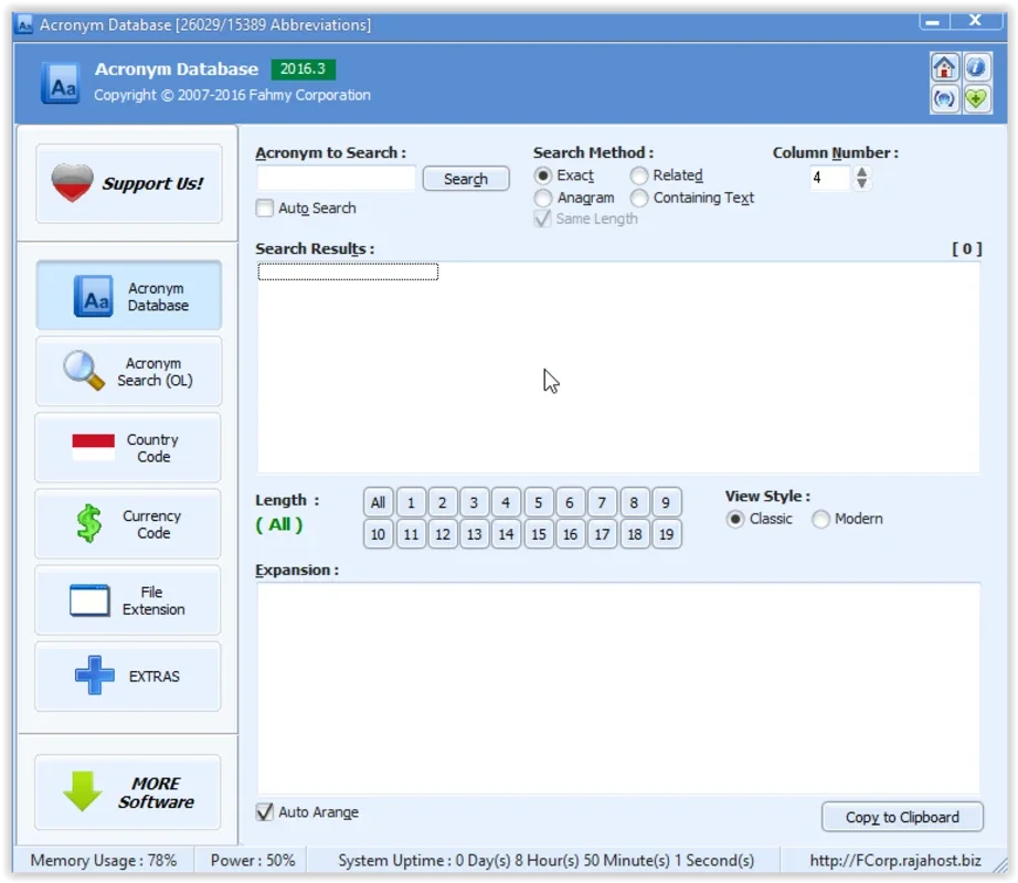 FCorp - Acronym Database for Windows: Unlock Acronym Creation