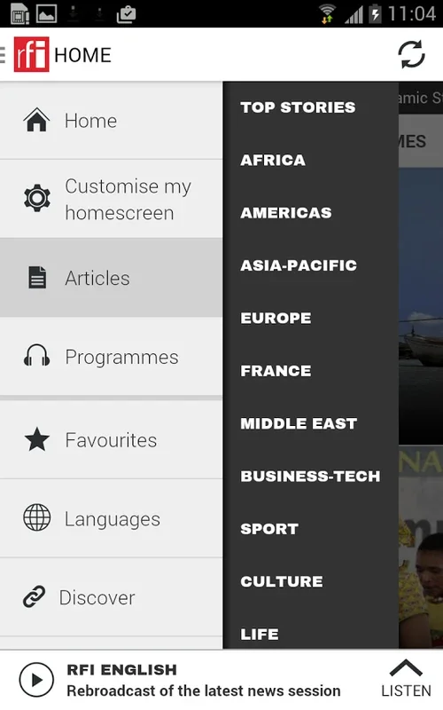 RFI for Android - Stay Informed with Global News and Music