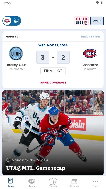 Montréal Canadiens App for Android - Stay Updated