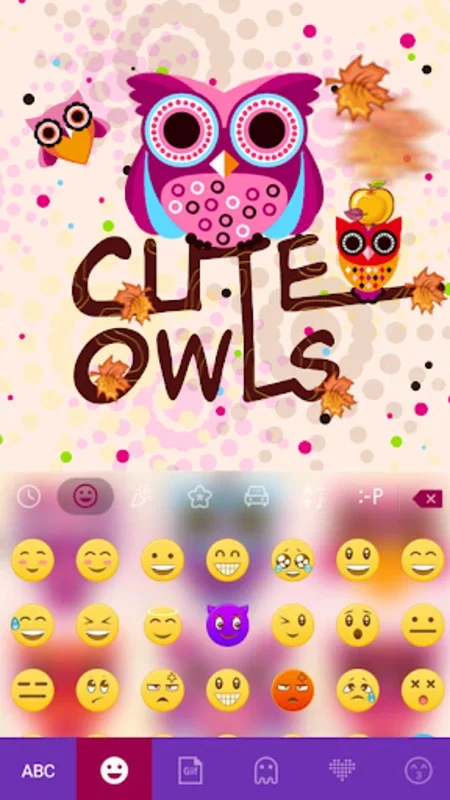 cuteowls for Android - Stylish and Functional Keyboard Theme