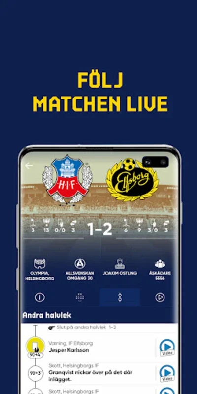 Allsvenskan Live (officiell) for Android - Comprehensive Football App