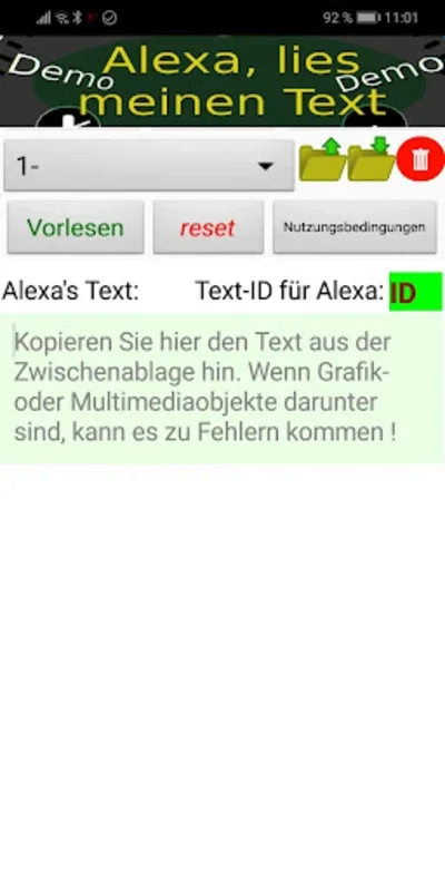 Lies meinen Text, Alexa for Android - Effortless Text-to-Audio