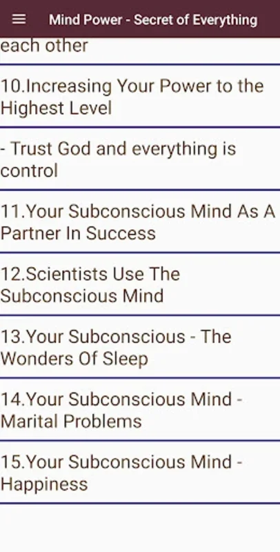 Mind Power Secret of Everythin for Android - Unlock Your Potential