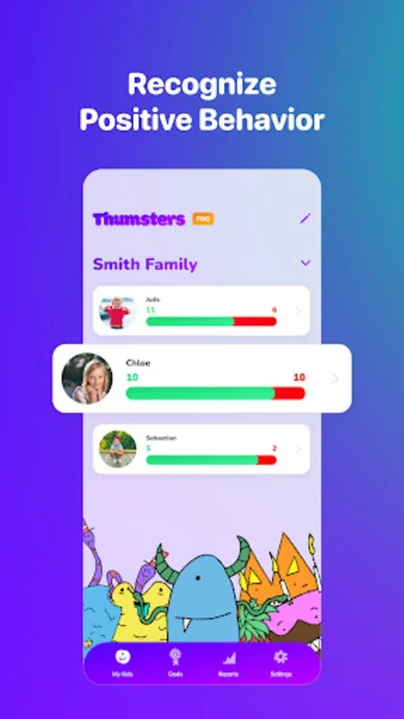 Thumsters - Android Parenting App for Positive Habits