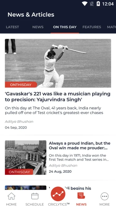 Cricket.com for Android: All - in - One Cricket Information