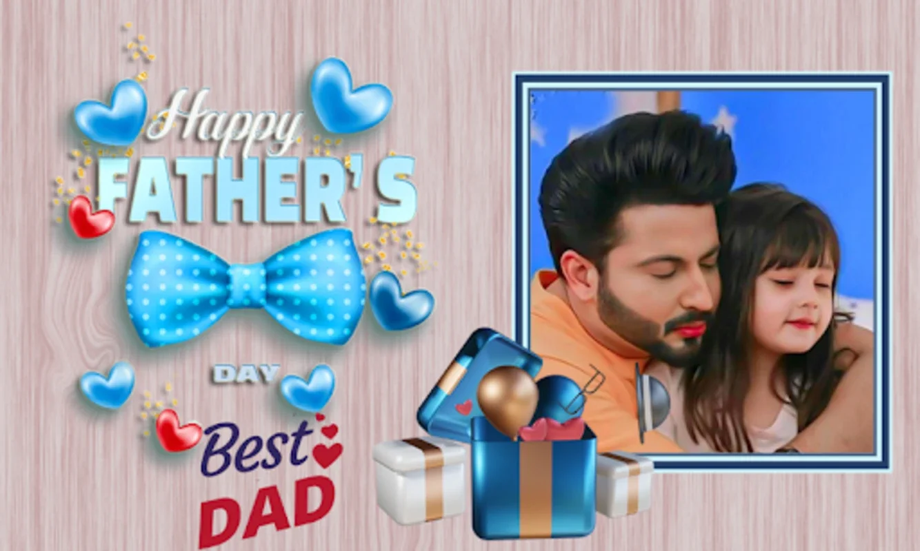 Fathers Day Photo Frame for Android - Create Personalized Greetings