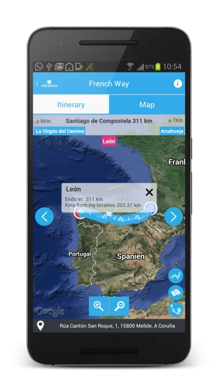 miCamino for Android - Transform Your Camino Journey