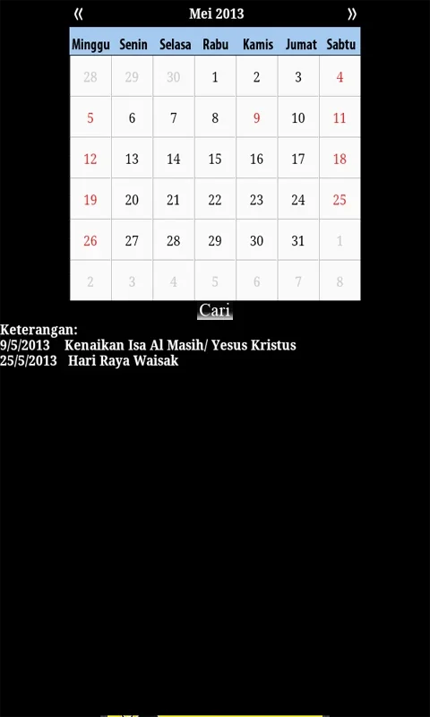 Kalender Nasional for Android - Calendar of 2013-2015 Holidays