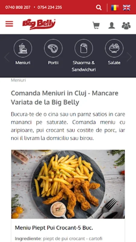 Big Belly Cluj for Android - Convenient Food Ordering