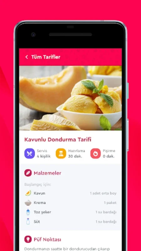 Dondurma Tarifleri for Android - Explore Delicious Recipes