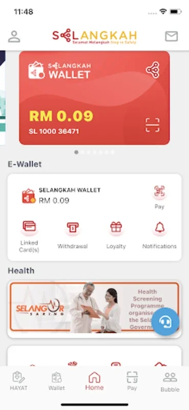 SELANGKAH for Android: Access Subsidized Health Services