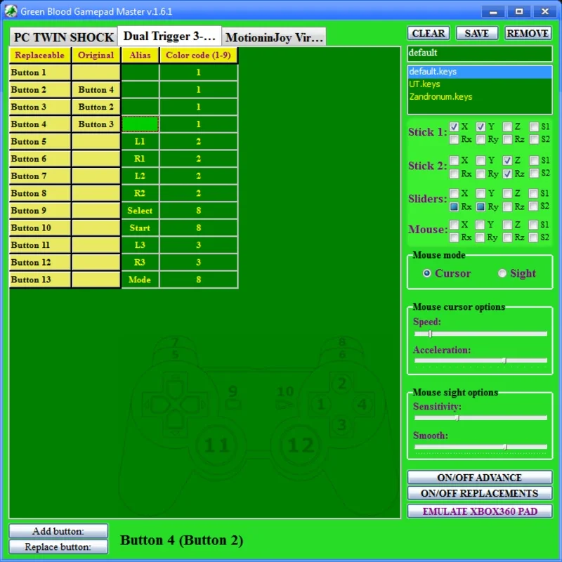 Green Blood Gamepad Master for Windows - Customize Your Controller