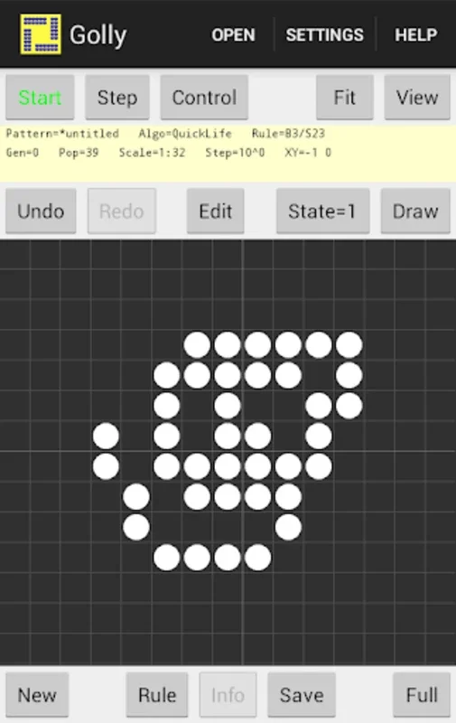 Golly for Android: Explore Conway's Game of Life